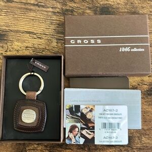 NWT 1846 Cross Key Fob - Dark Chocolate AC167-2
